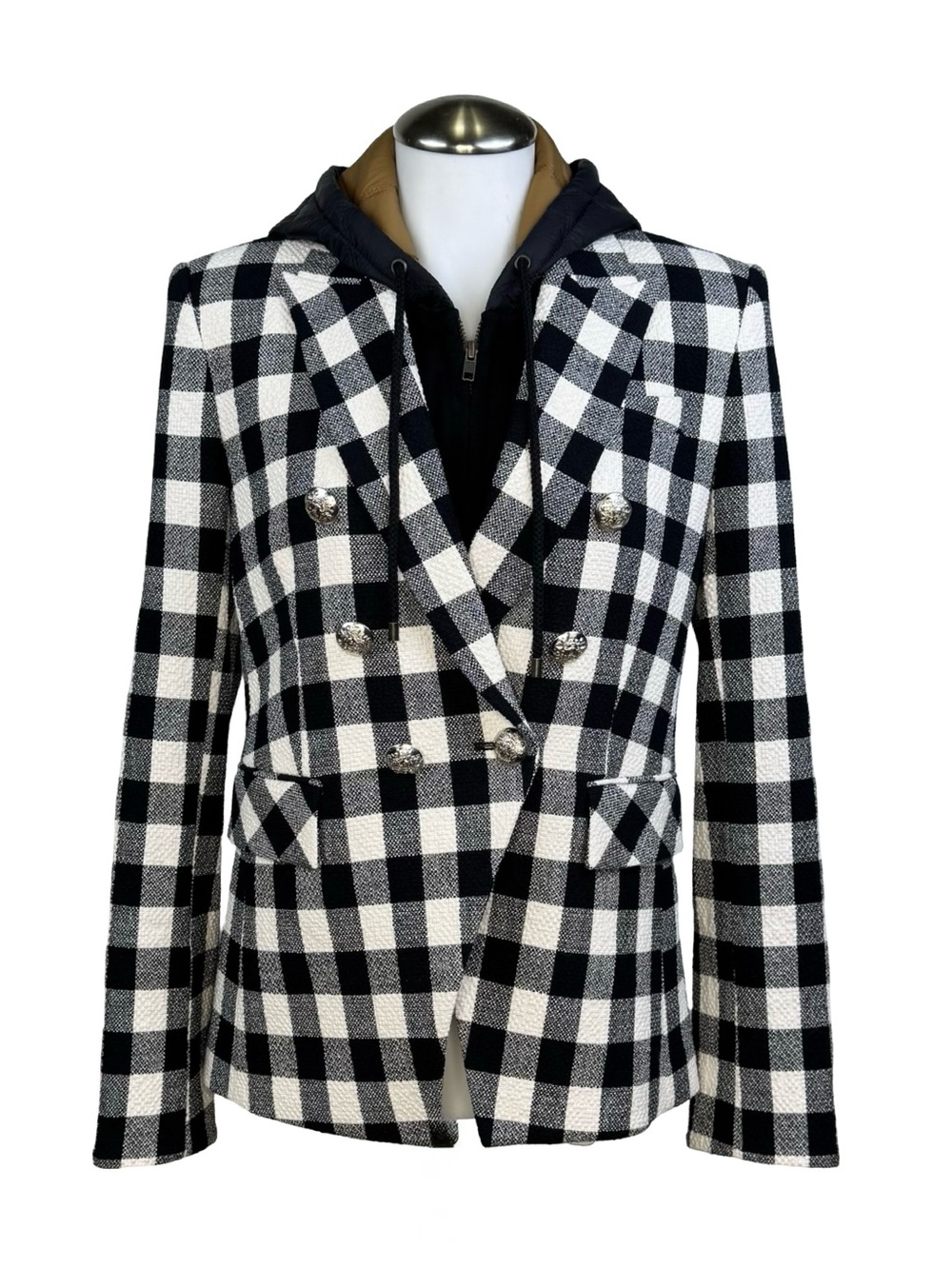 $695 VERONICA BEARD Miller Dickey Blazer Jacket Sz 6 Checked